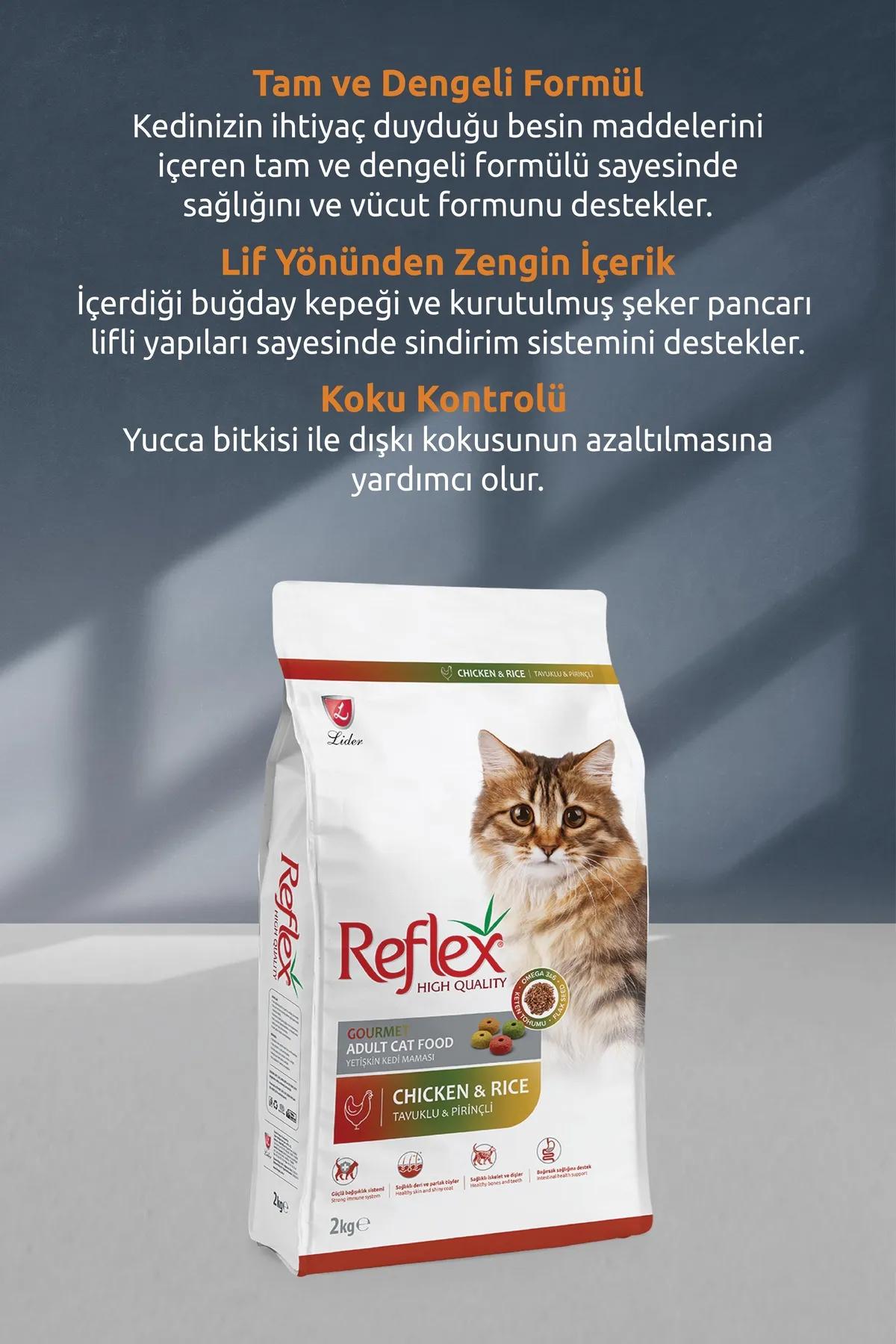 Reflex%2015%20Kg%20Gourmet%20Tavuklu%20&%20Pirinçli%20Yetişkin%20Kedi%20Maması%20