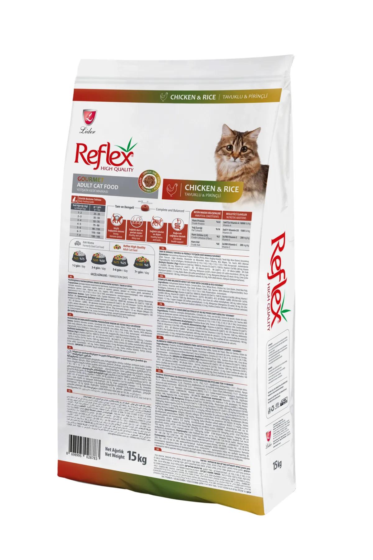 Reflex%2015%20Kg%20Gourmet%20Tavuklu%20&%20Pirinçli%20Yetişkin%20Kedi%20Maması%20