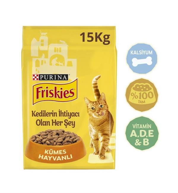 Purina%2015%20Kg%20Friskies%20Yetişkin%20Kümes%20Hayvanlı%20Kedi%20Maması