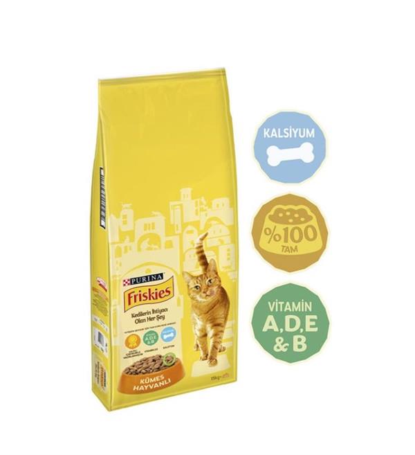 Purina%2015%20Kg%20Friskies%20Yetişkin%20Kümes%20Hayvanlı%20Kedi%20Maması