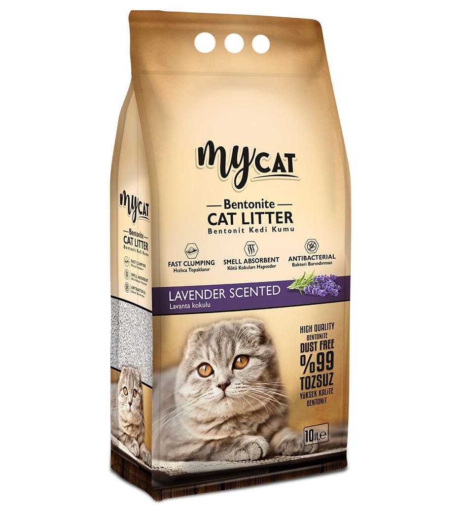 Mycat%2010%20Lt%20Lavanta%20Kokulu%20Topaklaşan%20Bentonit%20Kedi%20Kumu