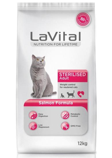 La Vital 12 Kg  Somonlu Kısır Yetişkin Kedi Maması