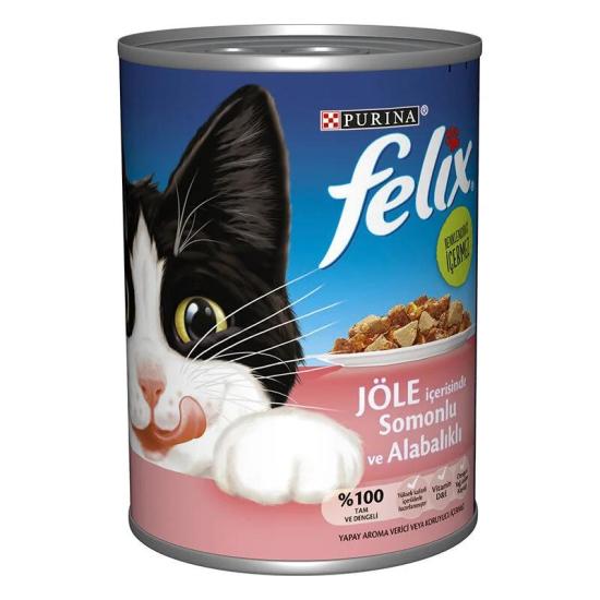 Felix 400 gr  Somonlu ve Alabalıklı Konserve Yetişkin Yaş Kedi Maması 