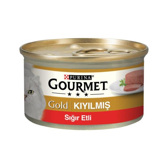 Gourmet Gold 85g Kıyılmış Sığır Etli Yaş Kedi Maması  Konserve